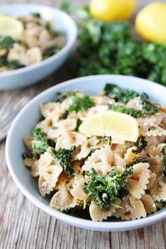 
                    
                        Goat Cheese Lemon Pasta with Kale Recipe on twopeasandtheirpo... Make this easy pasta dish, it takes less than 30 mins. to make!
                    
                