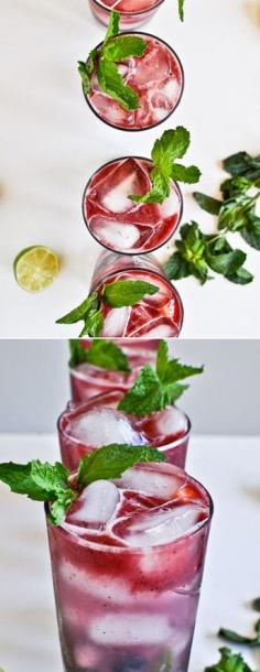 
                    
                        Triple Berry Mojitos I howsweeteats.com
                    
                