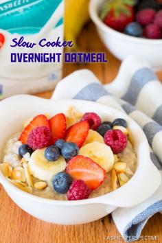 
                    
                        Slow Cooker Overnight Oatmeal made with wholesome Steel Cut Oats! #healthy #slowcooker #crockpot #dairyfree #ILoveSilkSoy
                    
                