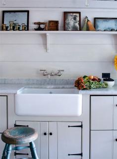 
                    
                        John McKinney's modern country kitchen in the Hudson Valley. Shaw Original farmhouse sink.
                    
                