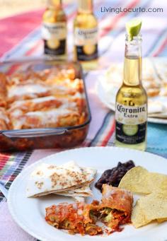 
                    
                        Easy Low Carb Chicken Guacamole Enchiladas! Recipe at LivingLocurto.com
                    
                