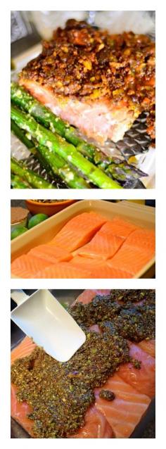 
                    
                        Pistachio Lime Baked Salmon at Reluctant Entertainer
                    
                