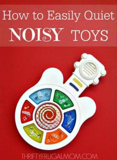 
                    
                        Tired of noisy toys? This little trick will quickly make them 50% quieter, allowing your kids to enjoy their toys without driving you crazy!
                    
                