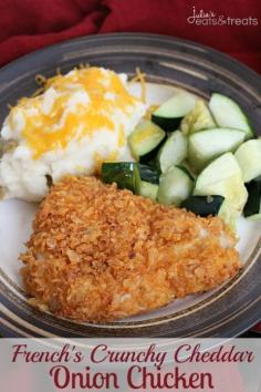 
                    
                        French's Crunchy Cheddar Onion Chicken ~ Quick and Easy Weeknight Meal that is on the Table in 30 Minutes!
                    
                