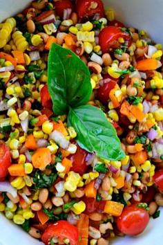 Black eyed Peas Fresh Corn Salad