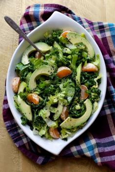 
                    
                        Kale, Avocado, Tangerine, and Sesame Salad (sub honey to make vegan)
                    
                