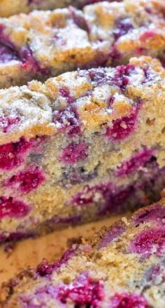 
                    
                        The Best Raspberry Bread - There's almost more raspberries than bread! Super soft and just bursting with juicy berries! So delishhhh!
                    
                