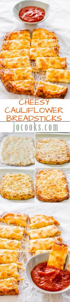 
                    
                        Cheesy Cauliflower Breadsticks
                    
                