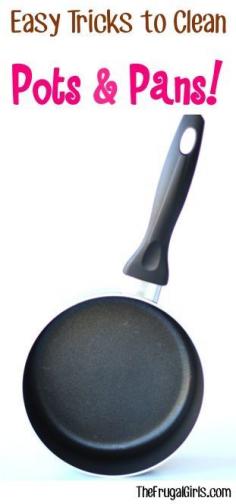 
                    
                        Easy Tricks to Clean Pots and Pans! ~ from TheFrugalGirls.com ~ spend less time doing the dishes... these cleaning tips will have your kitchen pots and pans sparkling in a jiffy!
                    
                