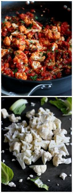 
                    
                        Cauliflower in Puttanesca Sauce...A fantastic side dish or vegetarian meal with only 116 calories and 3 Weight Watchers points per serving. | cookincanuck.com #recipe #vegan
                    
                