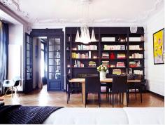 
                    
                        black + white + herringbone floor via From The Right Bank www.fromtherightb...
                    
                