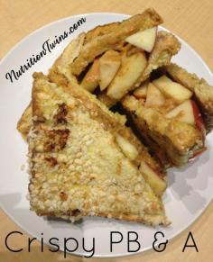 
                    
                        Crispy PB & A | Sweet, crunchy, satisfying & healthy unique twist that will tide you until lunch | Protein & Fiber packed | For MORE RECIPES, Fitness & Nutrition Tips please SIGN UP for our FREE NEWSLETTER www.NutritionTwin...
                    
                