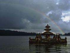 
                    
                        In Bali, "Island of a Thousand Temples". One of seven sea temples, this is in the crater of active volcano Gunung Agung for a sea godess.
                    
                