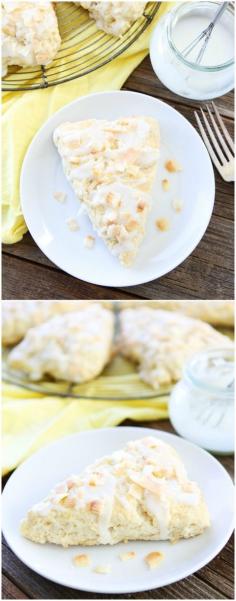 
                    
                        Toasted Coconut Lemon Scone Recipe on twopeasandtheirpo... The BEST scone recipe! You have to make these!
                    
                