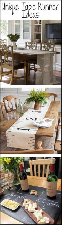 Maybe paint with chalkboard paint the middle of our dinning table? Food for thought!