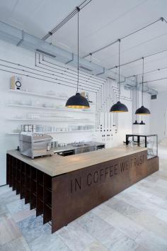 
                    
                        A White Minimalist Bistro In Prague | designed by Mimosa architekti and Modulora
                    
                