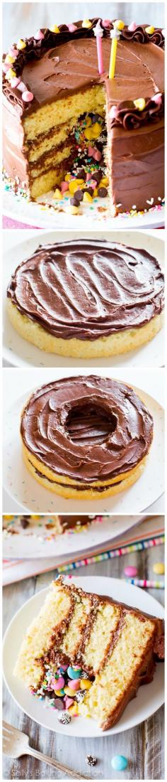 
                    
                        Learn how to make a Piñata Cake completely from scratch-- it is SO much easier than it looks! Plus, all that fudge frosting and all those hidden candies!
                    
                