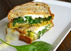 Avocado, Goat Cheese, Pesto Sandwich