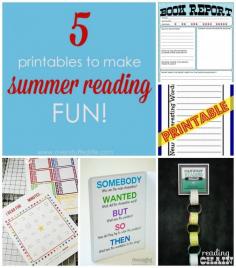 Five Free Printables to Make Summer Reading Fun.