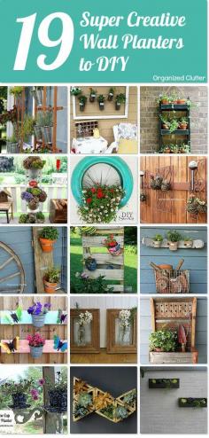 
                    
                        Creative Repurposed DIY Wall Planters www.organizedclut...
                    
                