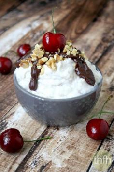 Clean Eating Banana Split Mousse...made with clean ingredients, is ready in less than 10 minutes and it's "almost raw, vegan, gluten-free, dairy-free, egg-free, paleo-friendly and contains no refined sugar | The Healthy Family and Home