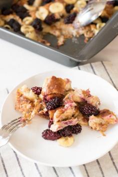 
                    
                        EASY BLACKBERRY + BANANA CROISSANT BAKE
                    
                