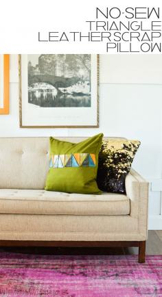 Mandilicious Christmas: No Sew Tribal Leather Scrap Pillow - Vintage Revivals