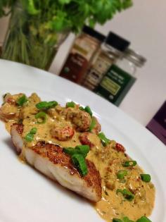 Cajun Cooking - Blackened Red Snapper with Crawfish Cream Sauce