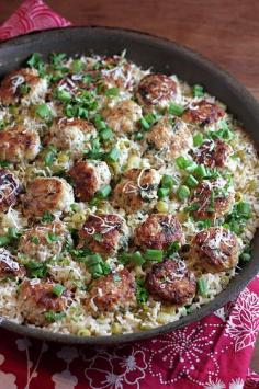 
                    
                        Skillet Turkey Meatballs with Lemony Rice
                    
                