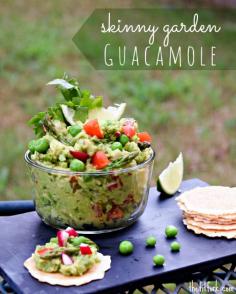 
                    
                        Skinny Garden Guacamole swaps half of avocado for pureed peas and asparagus for all the yum and less the fat and calories. - TheFitFork.com
                    
                