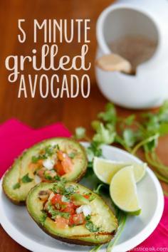 Omg grilled avocado yum