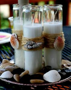 Nautical Theme Party Decorating Ideas | Nautical} Beach Theme Candles - Todays Creative Blog