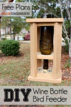 DIY [wine] BOTTLE BIRD FEEDER
