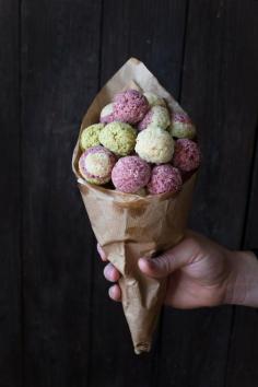 Raspberry, Pistachio, Vanilla and Tri Color Coconut Macaroons
