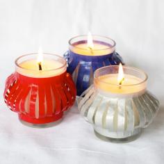 Easy DIY patriotic votives - Mod Podge Rocks