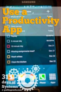 Using a productivity app will help increase what you get done, and what you have to hold in your brain.  Use a to do list to get more DONE.