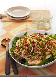 Butterflied Chicken, Beans  Corn Salad -- Don't let the word butterflied throw you. The thin-sliced chicken breasts are why this bistro-style, healthy living recipe is so delightfully quick to make.