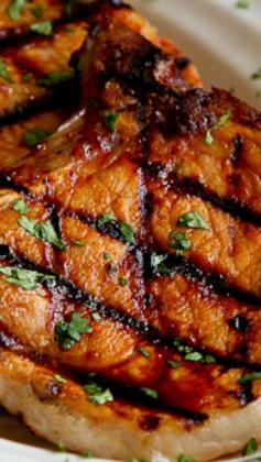 
                    
                        Grilled Pineapple Chili Pork Chops ~ No more boring and dry pork chops... These are amazing!
                    
                