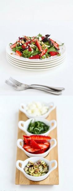 
                    
                        Strawberry, Pistachio, Feta Cheese and Basil Salad Recipe...152 calories and 3 Weight Watchers PP | cookincanuck.com
                    
                