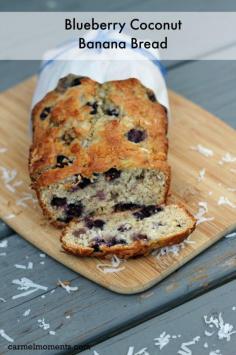 Blueberry Coconut Banana Bread! Scrumptious!  #Coconut #BananaBread