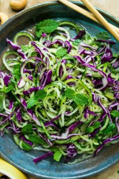 
                    
                        Cucumber Noodle Salad with Wasabi Cashews
                    
                