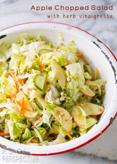 
                    
                        A Family Favorite - Apple Chopped Salad with Herb Vinaigrette on ASpicyPerspective... #salad #healthy
                    
                