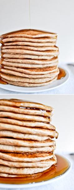 
                    
                        Whole Wheat Greek Yogurt Pancakes I howsweeteats.com
                    
                