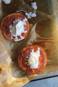 
                    
                        Broiled Grapefruit with Sea Salt + Vanilla Ginger Coconut Cream
                    
                