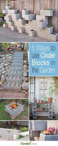 
                    
                        5 Ways to Use Cinder Blocks in the Garden • Lots of creative projects, ideas and tutorials!
                    
                