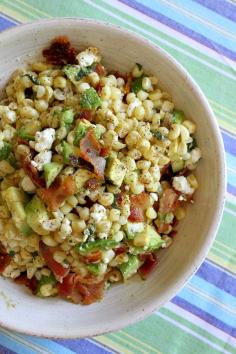 Emily A. Clark - design. simplified. Bacon, corn, avocado salad. Recipe Girl.