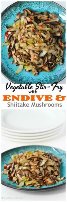 
                    
                        Vegetable Stir-Fry Recipe with Endive and Shiitake Mushrooms...151 calories and 3 Weight Watchers PP | #vegetarian #vegan
                    
                