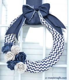 
                    
                        Denim Chevron Wreath Tutorial by U Create
                    
                