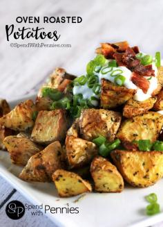 Simple Herb Oven Roasted Potatoes…  My Standby Side Dish!  Pin it for later! Follow Spend With Pennies on Pinterest for more great tips, ideas and recipes! This is a very simple but delicious side dish that goes with pretty much any meat!  You can easily vary the seasonings to fit with your meal! The soakingREAD MORE >>