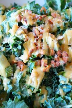 
                    
                        Honey Mustard Kale Salad | tomatoboots.co
                    
                